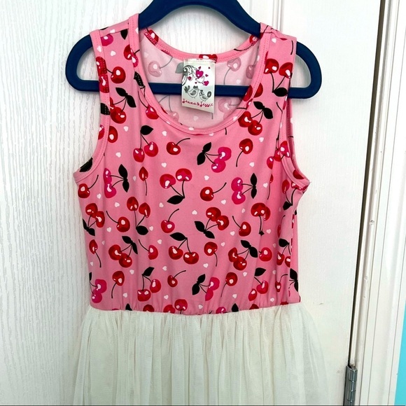 Cherry dress, size 6X by Jenna & Jesse, excellent condition - Picture 1 of 10